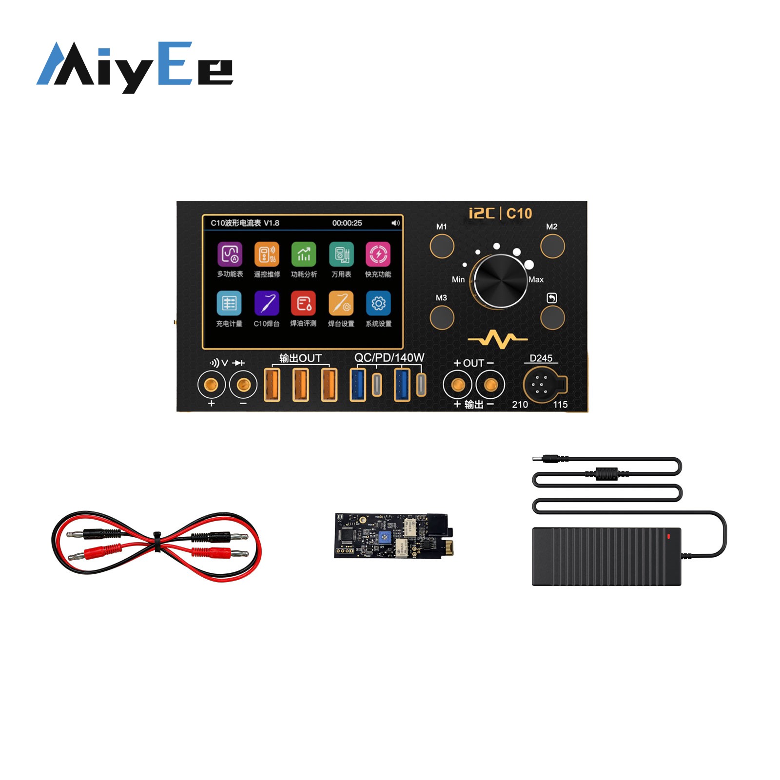 Power Supply Tester - i2C C10 4CH 280W Waveform Ammeter