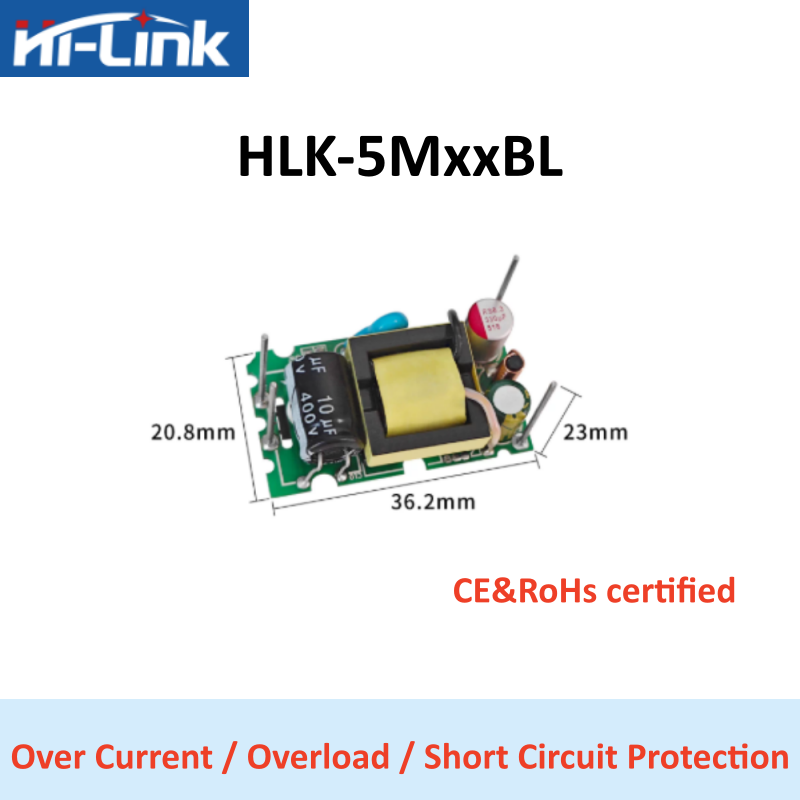 Hi-Link HLK-5M03/05/12/15/24BL - Open Frame Power Supply 评论和价格