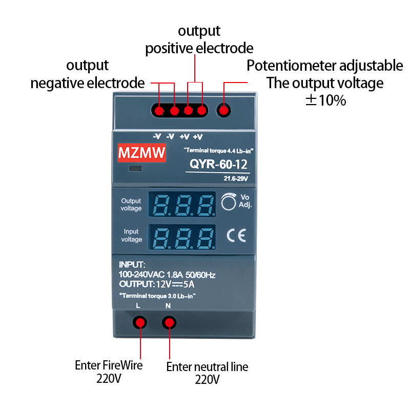 MZMW 60W 100W 150W DIN Rail Sw - Smps Power Supply 评论和价格