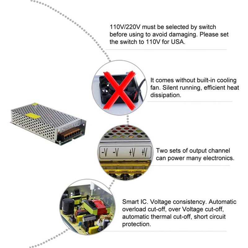 DC 12V 15A 180W Power Supply T - Power Supply 12V 评论和价格