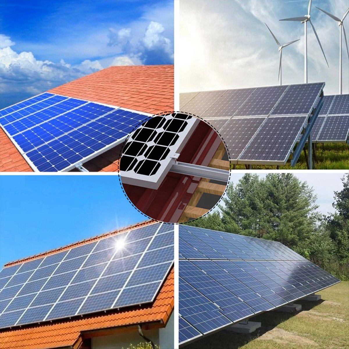 Solar Panel Mount Bracket Rail - Power Supply 评论和价格
