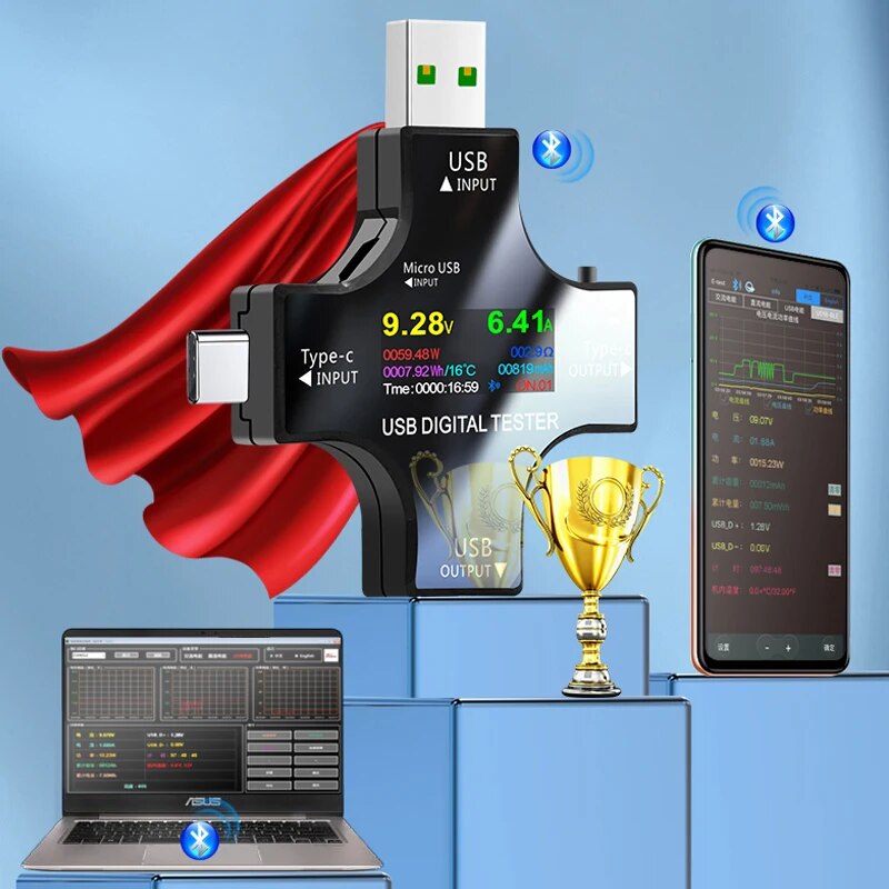 USB Tester DC Type-C PD Digita - Power Supply Tester 评论和价格