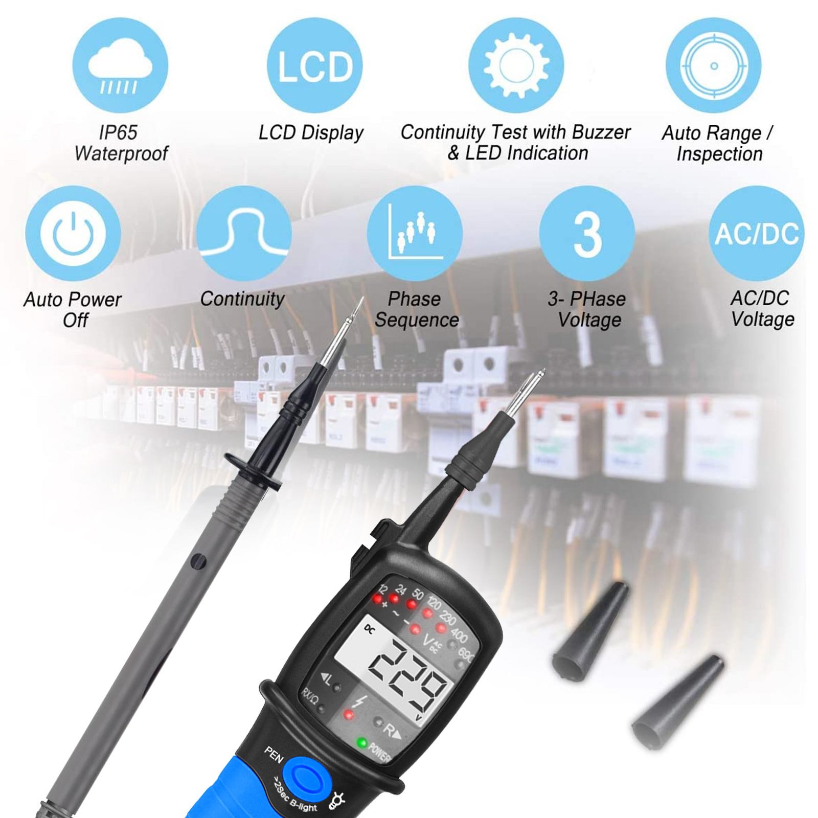 AC/DC Voltage Tester 12-690V L - Power Supply Tester 评论和价格