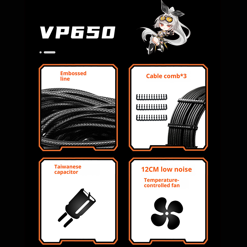 Power Train X-GAMERX VP 650W 7 - Power Supply 650W 评论和价格