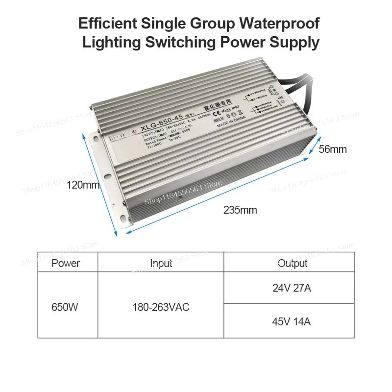 650W Waterproof IP67 Power Sup - Power Supply 650W 评论和价格