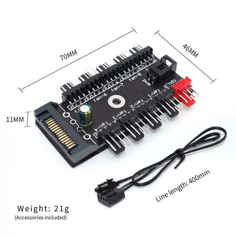 10-Port 4 Pin PWM Fan Hub Spli - Pc Power Supply 评论和价格