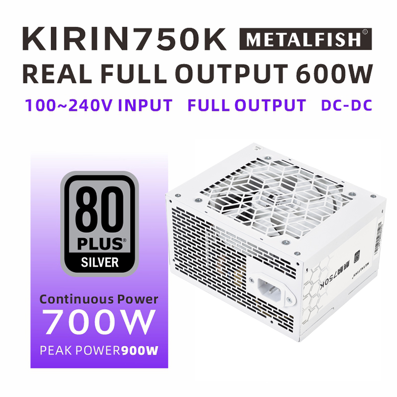METALFISH KIRIN750K White Chas - Power Supply 650W 评论和价格